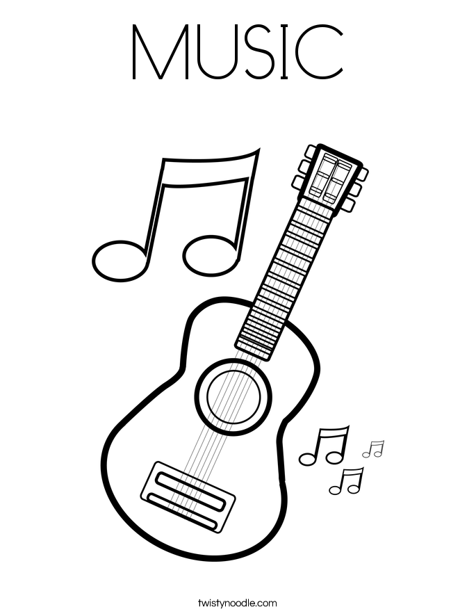 MUSIC Coloring Page