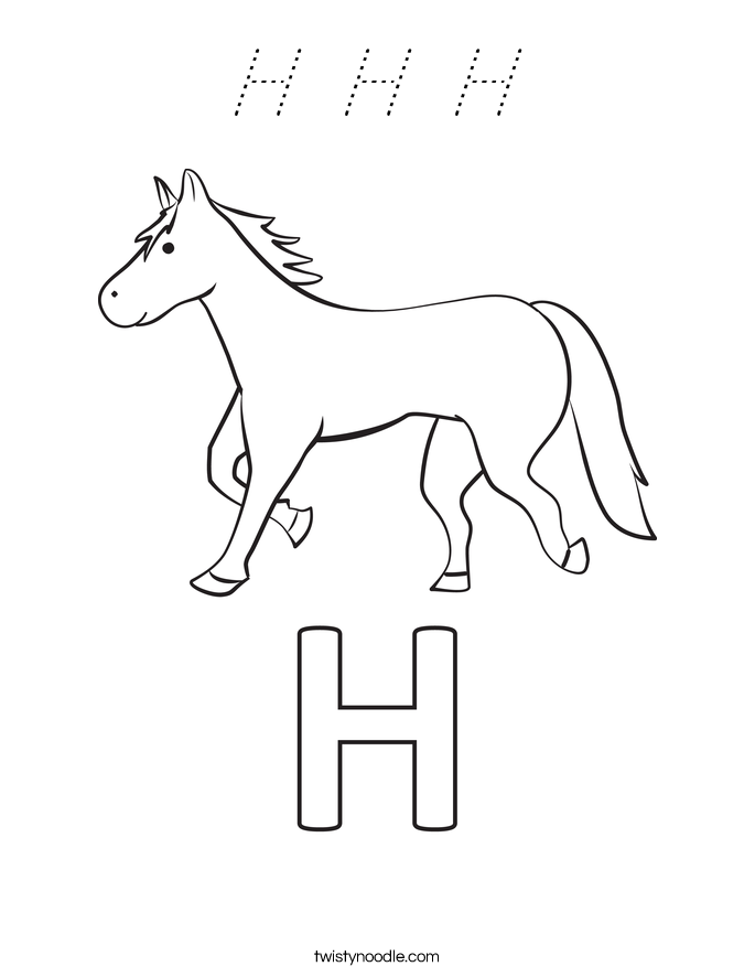 H H H Coloring Page