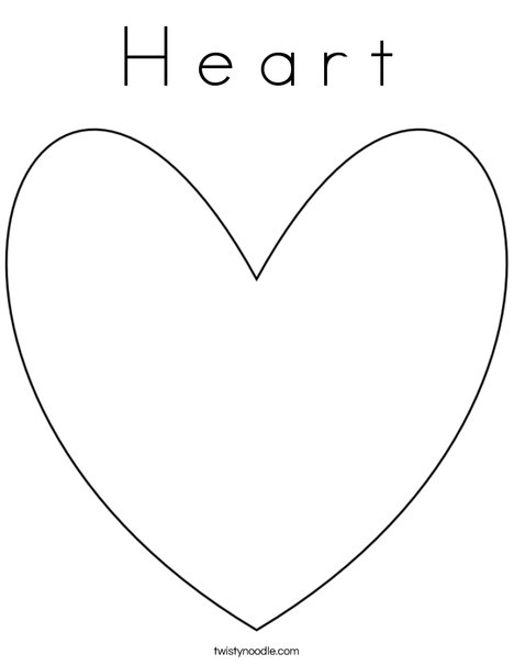H is for Heart Coloring Page