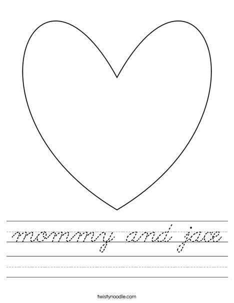 H is for Heart Worksheet