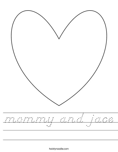 H is for Heart Worksheet