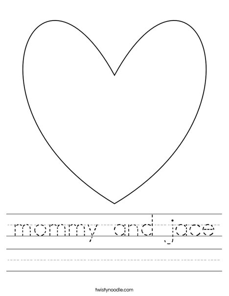 H is for Heart Worksheet