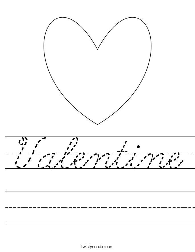 Valentine Worksheet