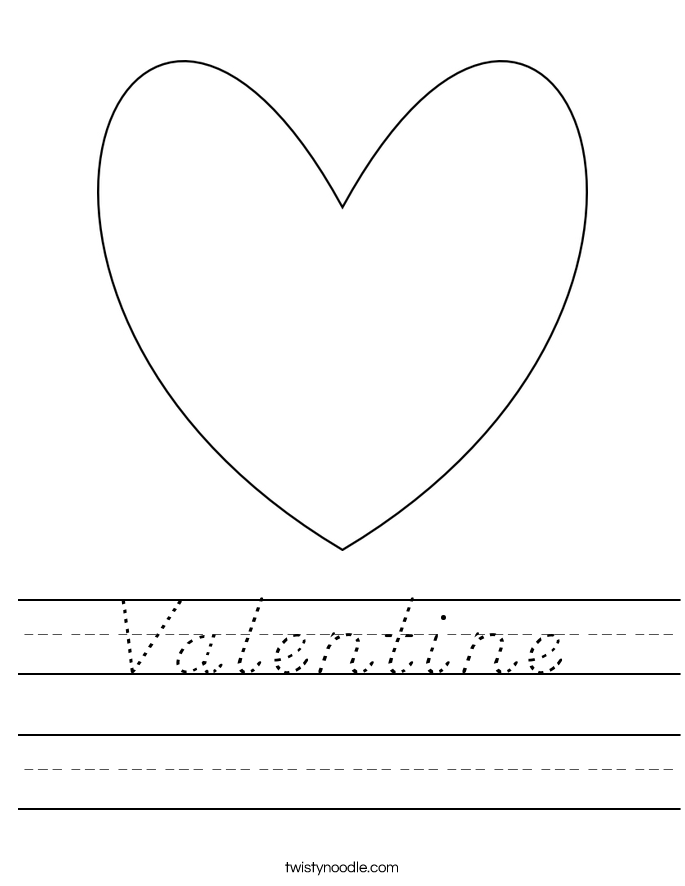 Valentine Worksheet
