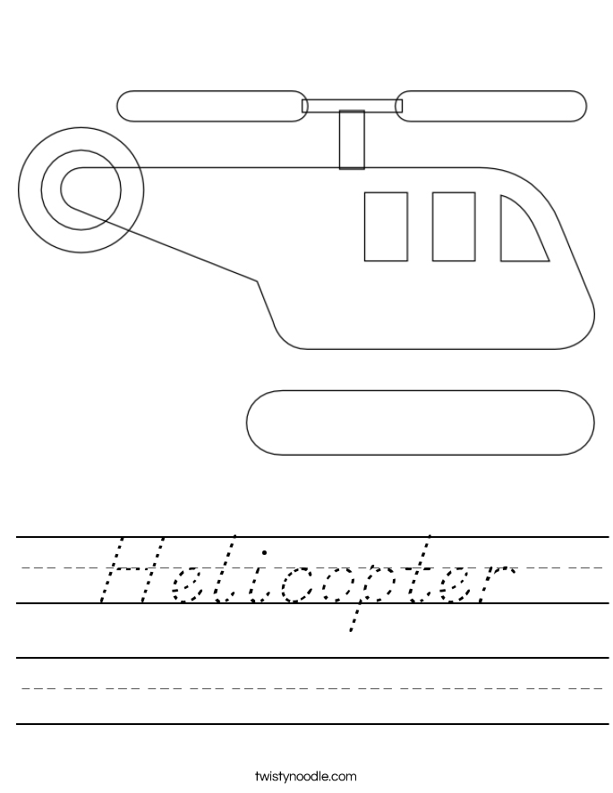 Helicopter Worksheet