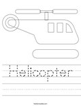 Helicopter Worksheet