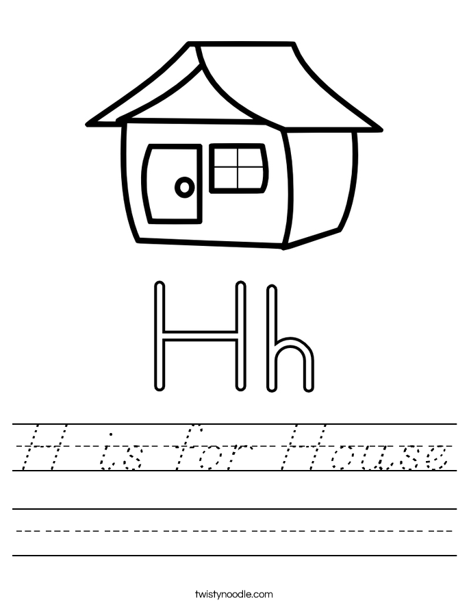 H is for House Worksheet