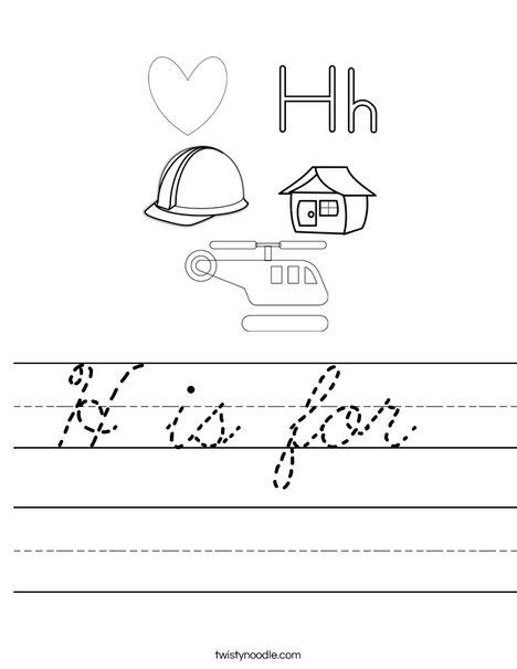 H is for Worksheet