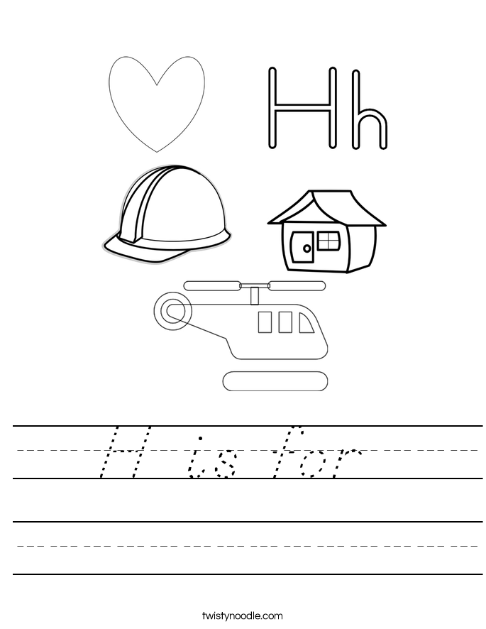 H is for  Worksheet
