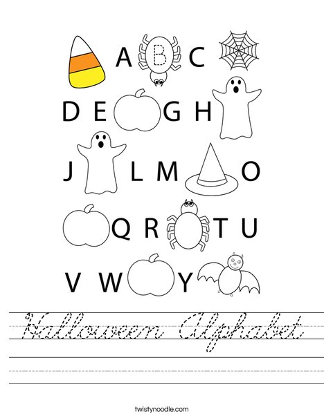 Halloween Alphabet Worksheet