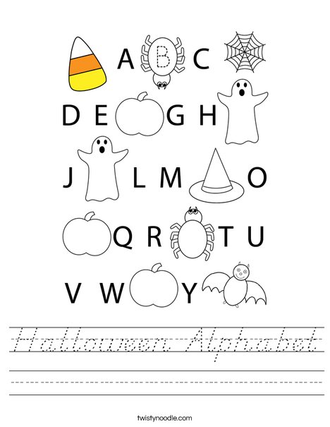 Halloween Alphabet Worksheet