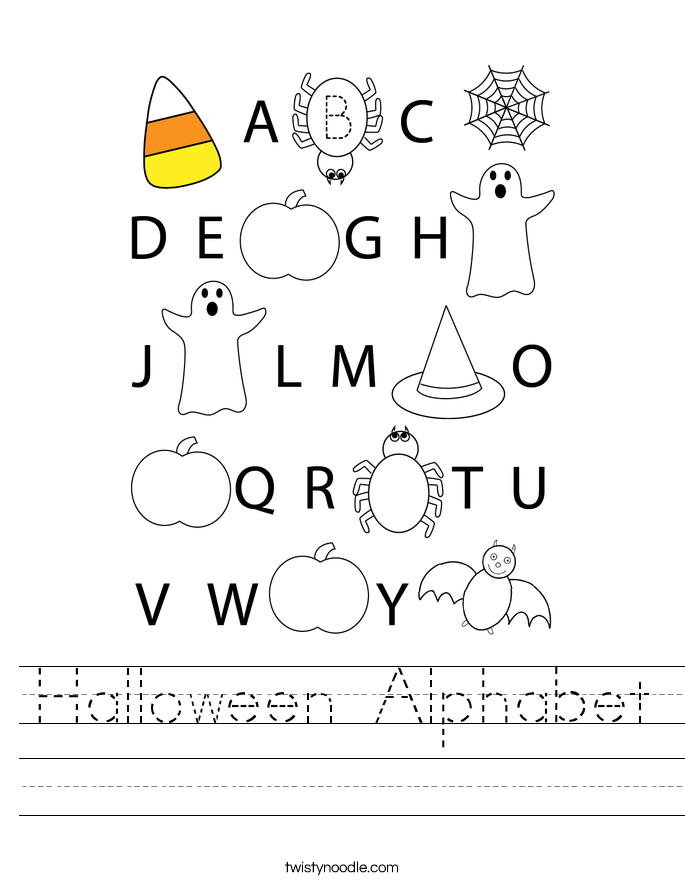 Halloween Alphabet Worksheet
