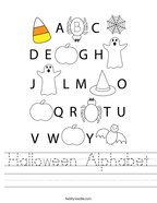 Halloween Alphabet Handwriting Sheet