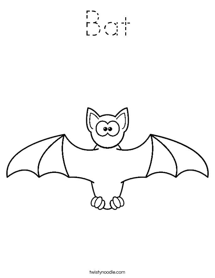 Bat Coloring Page