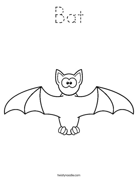 Halloween Bat Coloring Page