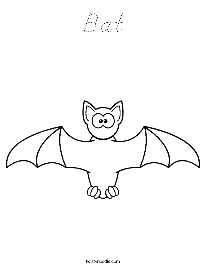 Bat Coloring Page