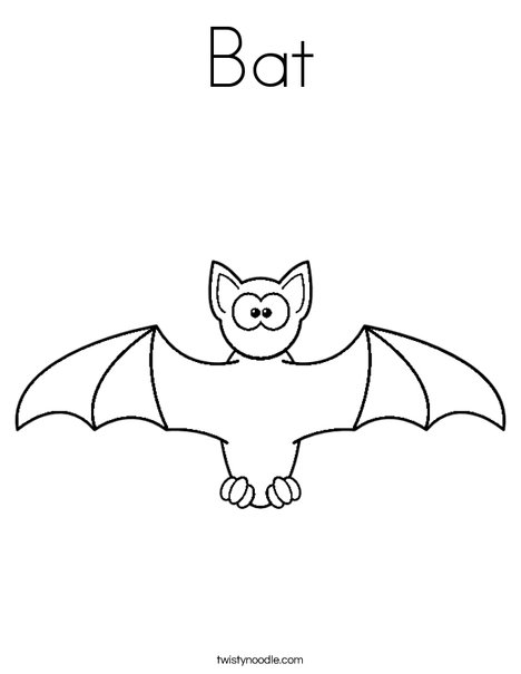 Halloween Bat Coloring Page