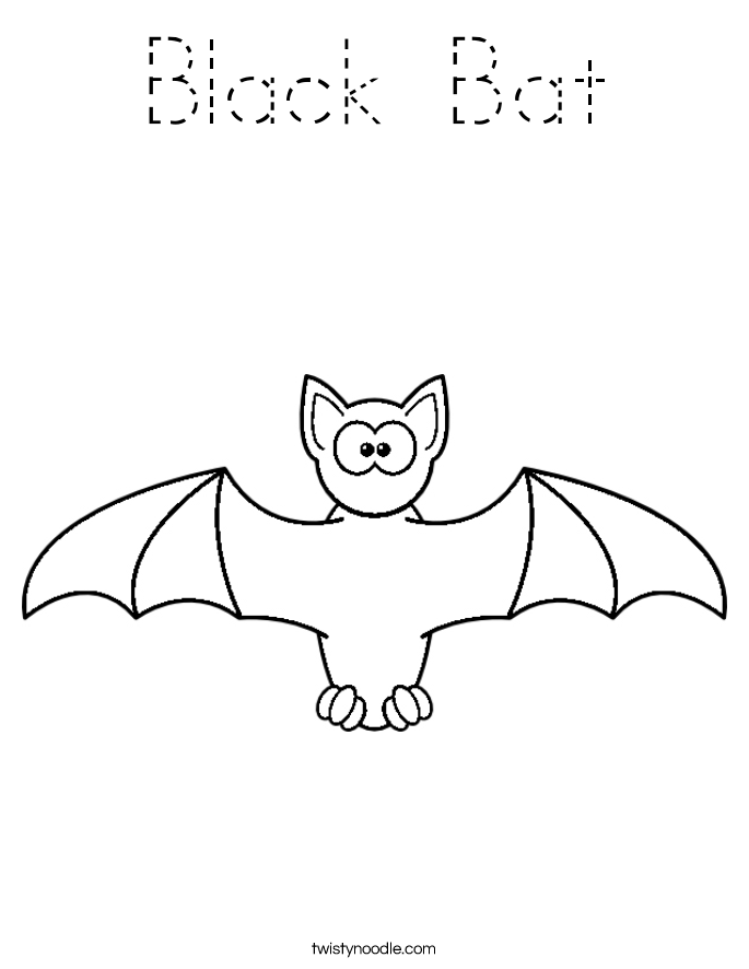 Black Bat Coloring Page