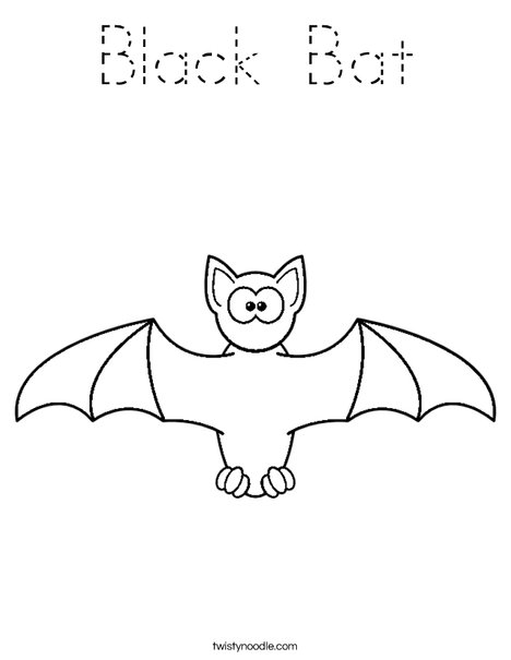 Halloween Bat Coloring Page