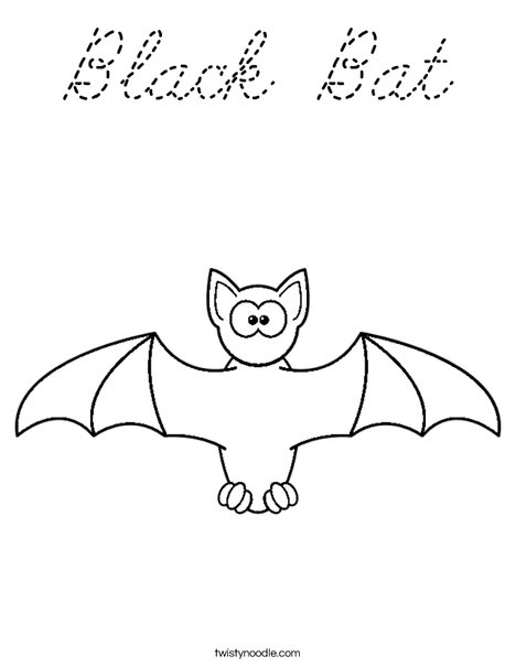 Halloween Bat Coloring Page