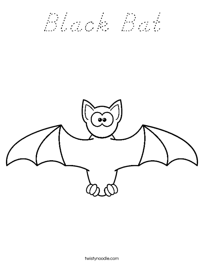 Black Bat Coloring Page