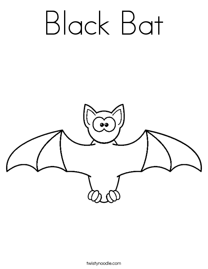 Black Bat Coloring Page
