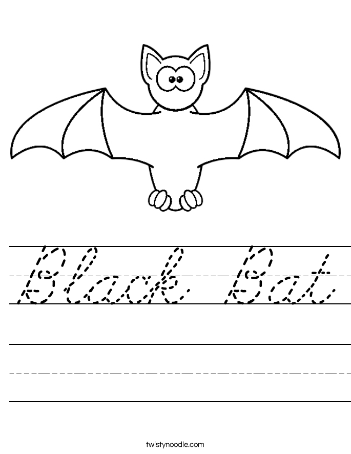 Black Bat Worksheet
