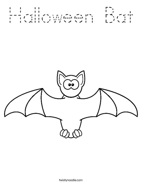Halloween Bat Coloring Page
