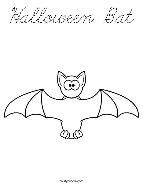 Halloween Bat Coloring Page