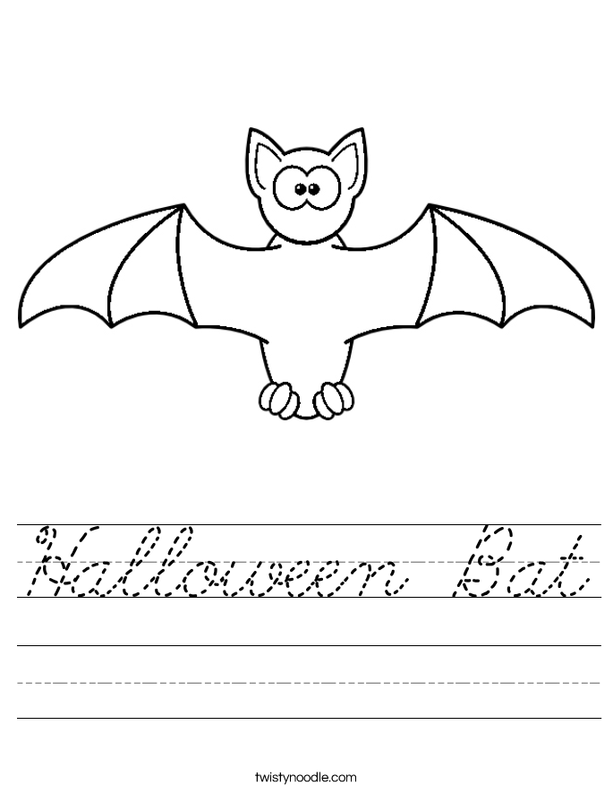 Halloween Bat Worksheet