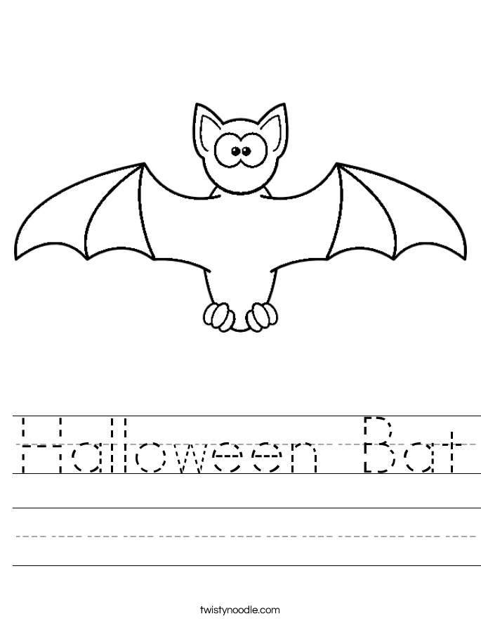 Halloween Bat Worksheet