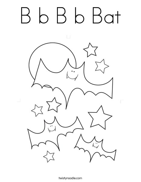Halloween Bats and Stars Coloring Page