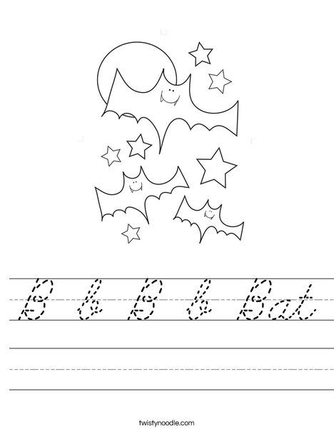 Halloween Bats and Stars Worksheet