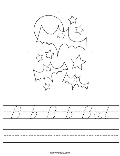 Halloween Bats and Stars Worksheet