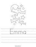 Emma Worksheet