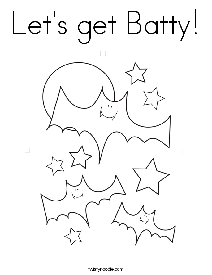Let's get Batty! Coloring Page