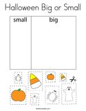 Halloween Big or Small Coloring Page