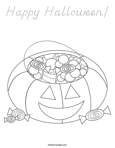 Halloween Candy Coloring Page