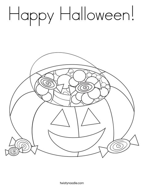 Halloween Candy Coloring Page