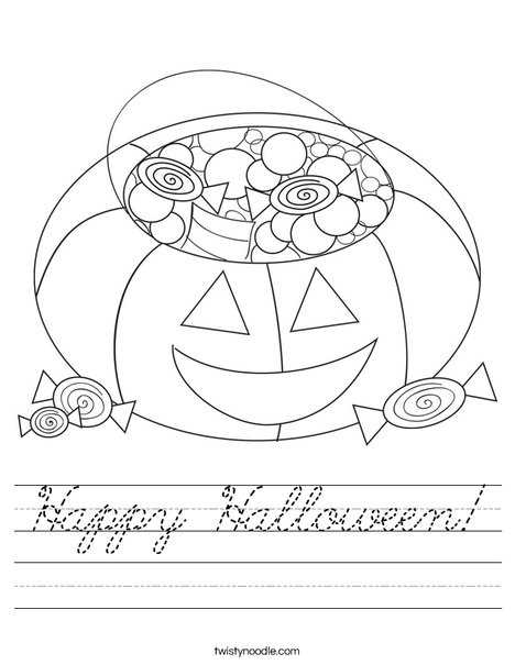 Halloween Candy Worksheet