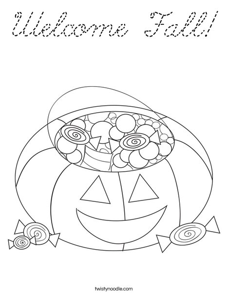 Halloween Candy Coloring Page