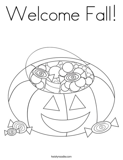 Halloween Candy Coloring Page