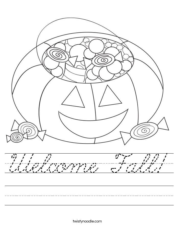 Welcome Fall! Worksheet