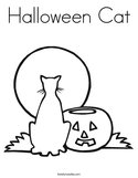 Halloween Cat Coloring Page