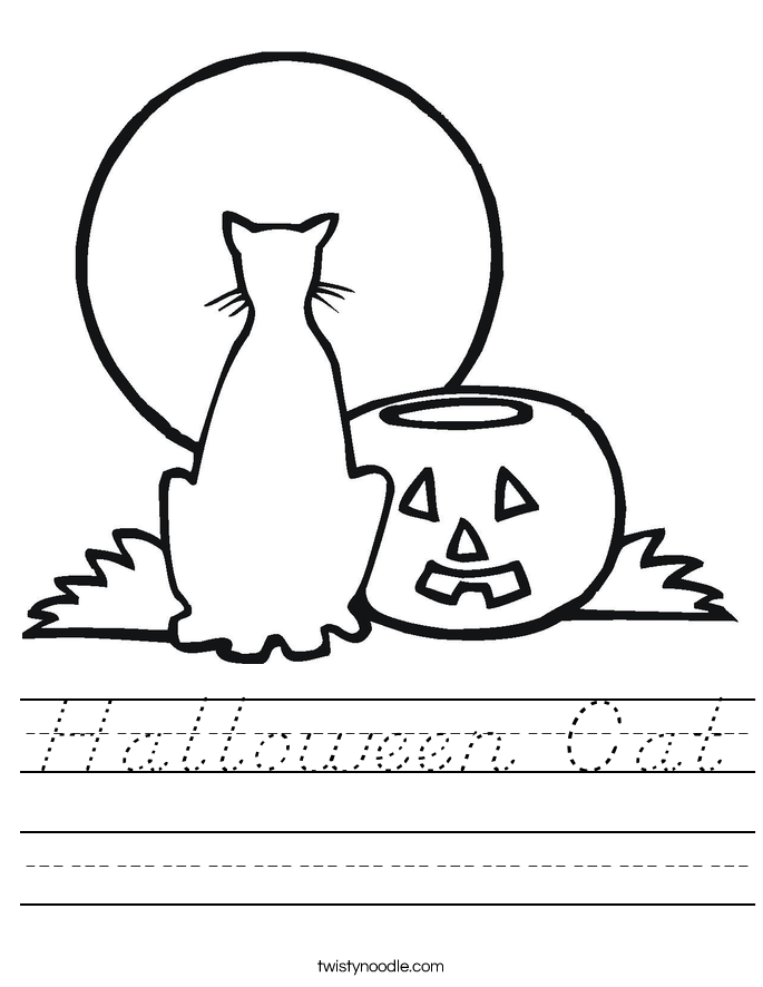 Halloween Cat Worksheet