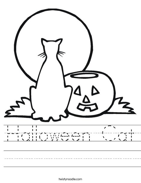 Halloween Cat Worksheet