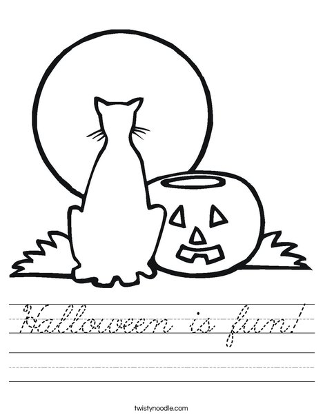 Halloween Cat Worksheet