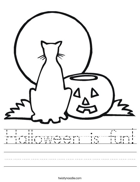 Halloween Cat Worksheet
