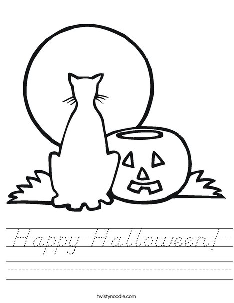 Halloween Cat Worksheet