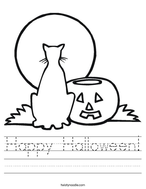 Halloween Cat Worksheet